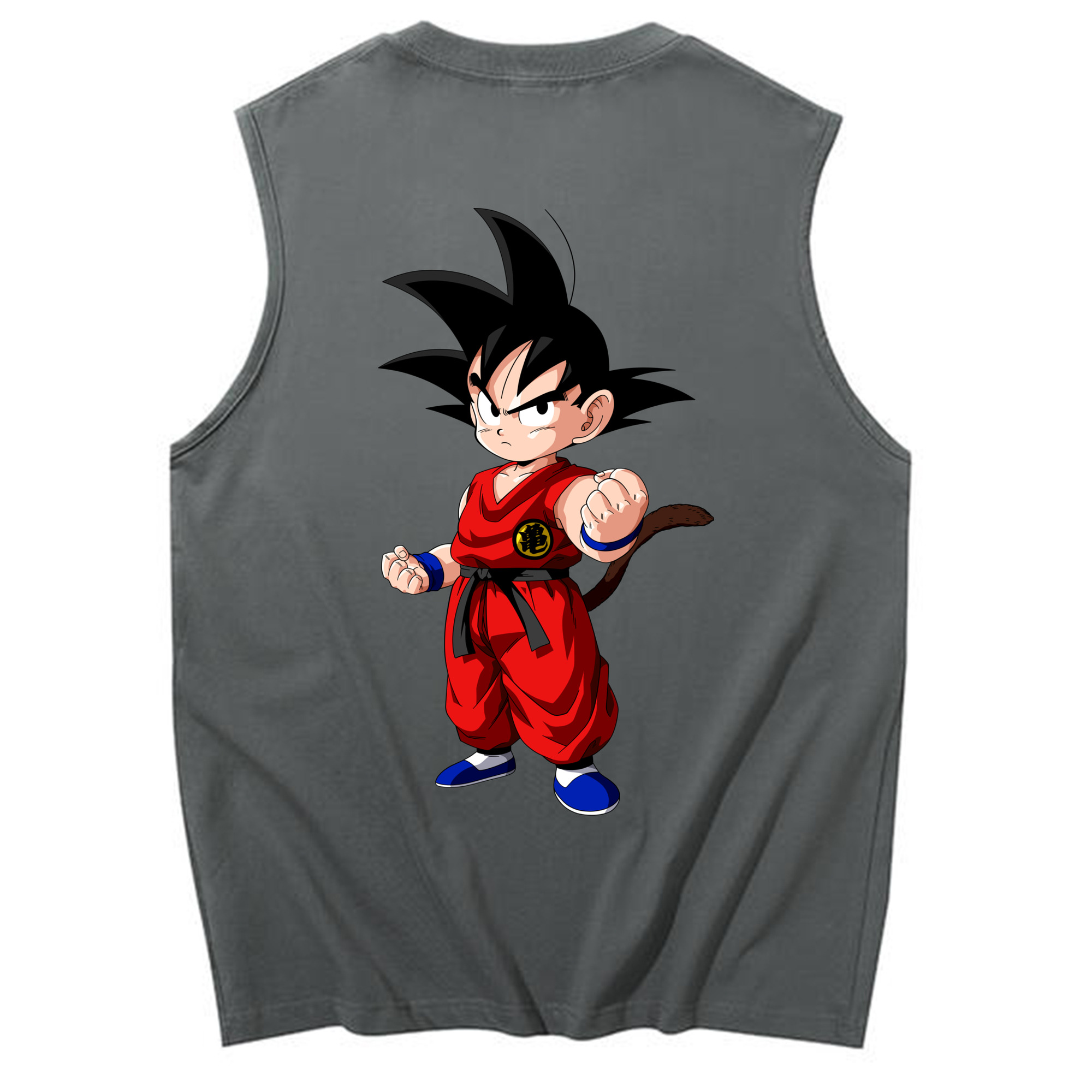（画像用） ドラゴンボール 孫悟空（そん ごくう）Son Goku カカロット DRAGON BALL Kakarotto コットン100％タンクトップ（背面プリント）